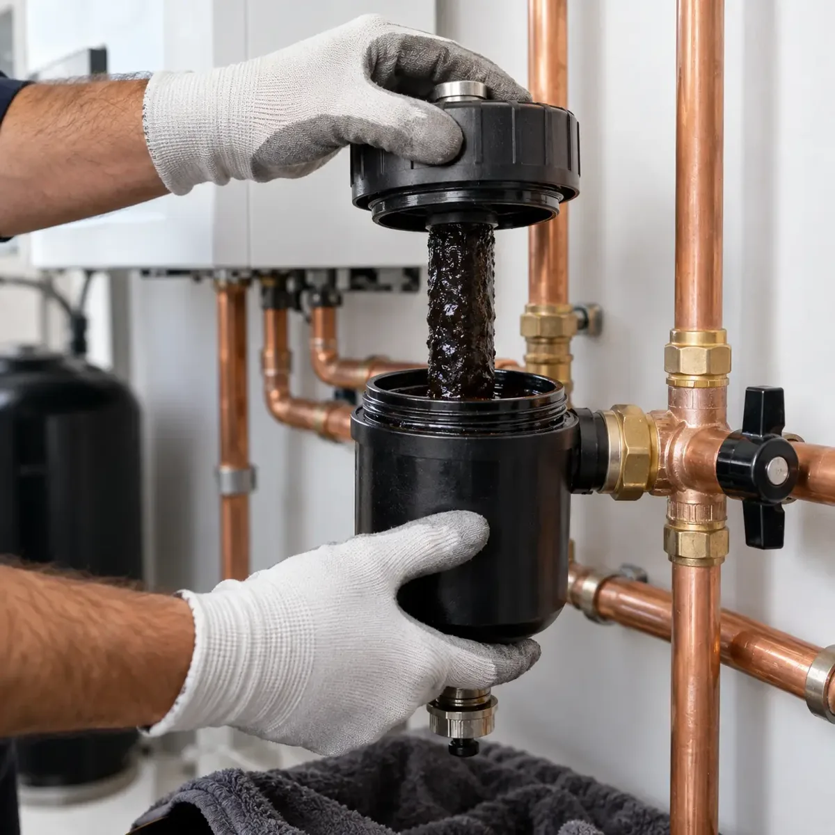 Original AI illustration of magnetic filter cleaning